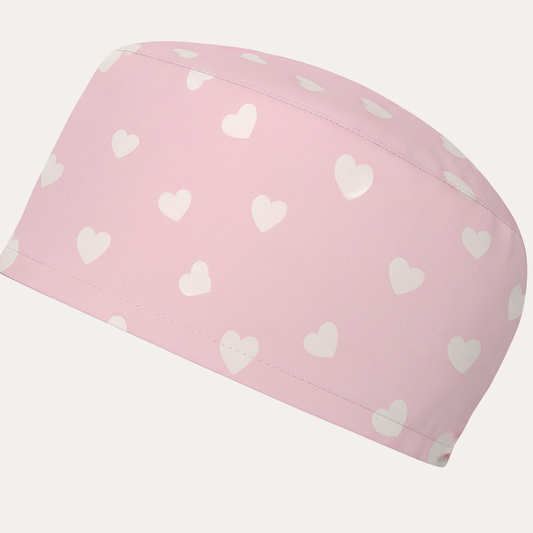 Corazones blanco - rosa